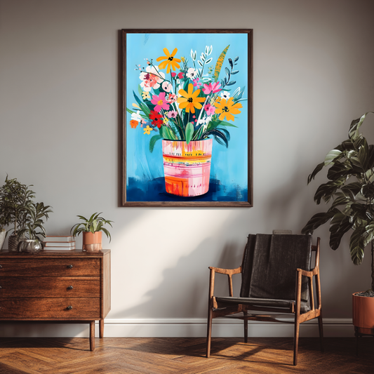 Colourful Bouquet Print | Floral Wall Art