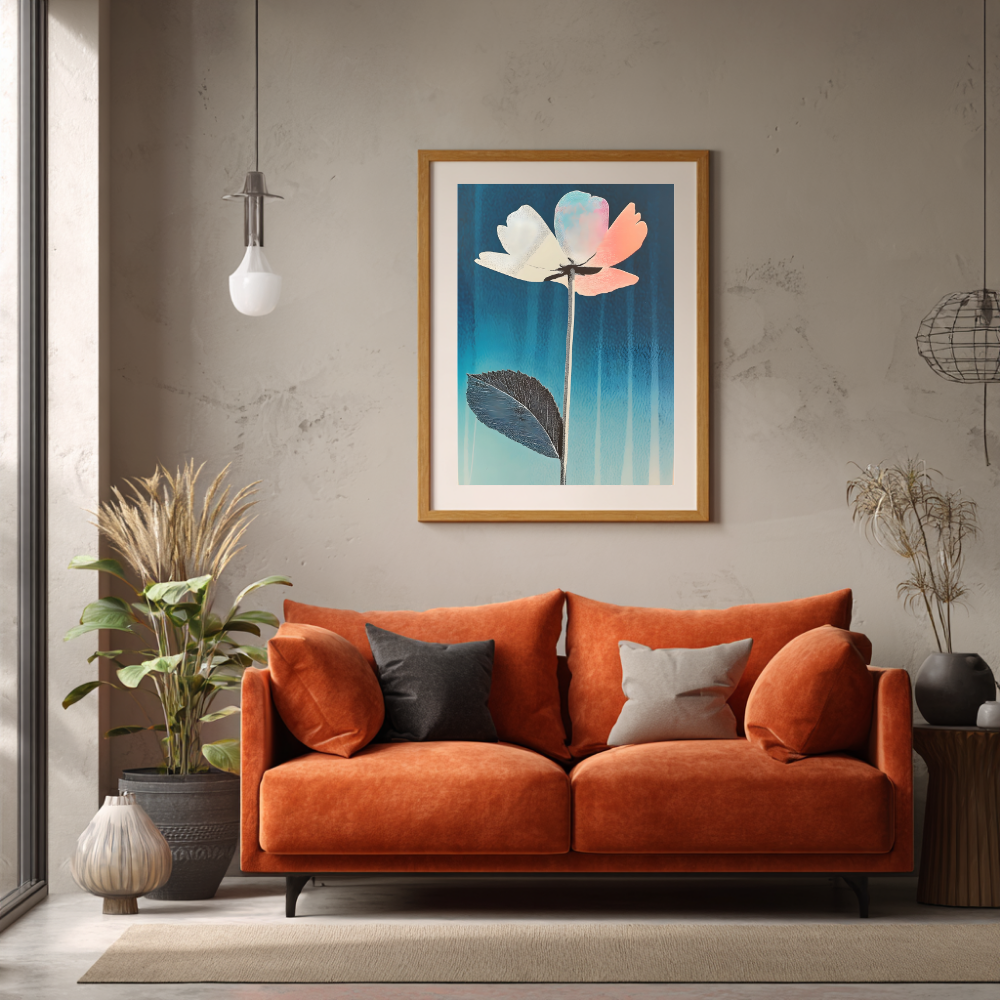 Pastel Flower Wall Art | Modern Botanical Print