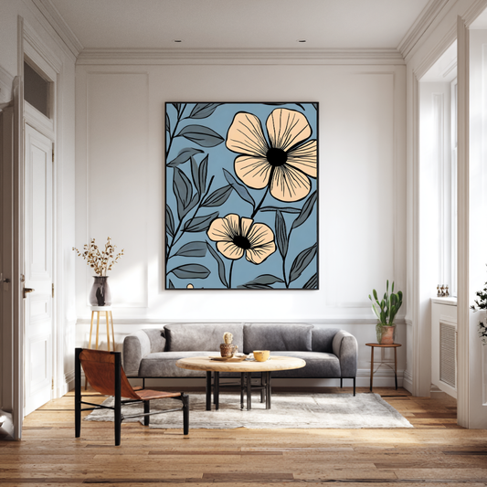 Abstract Floral Line Art | Modern Botanical Print