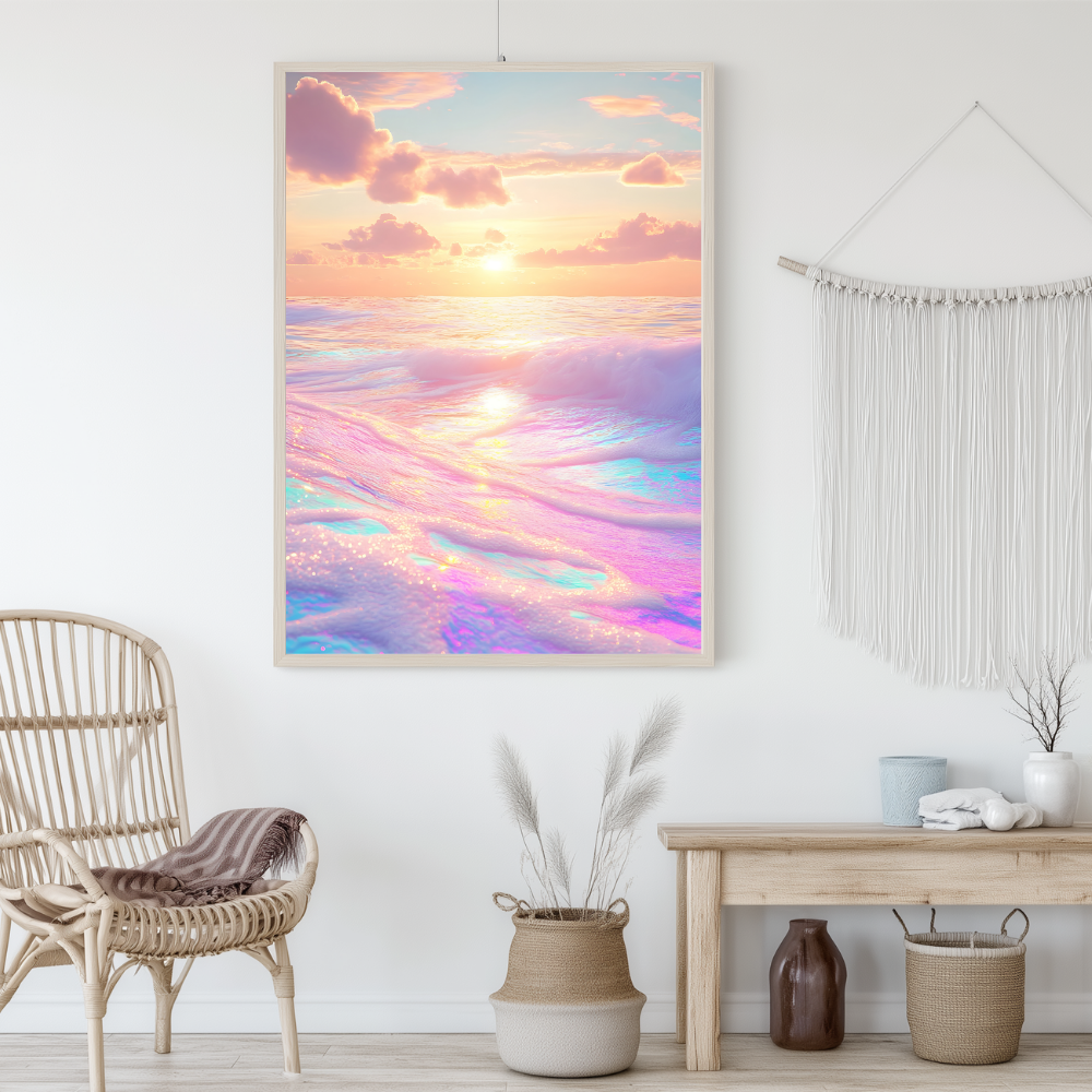Toned Sea Wall Art | Colourful Modern Print