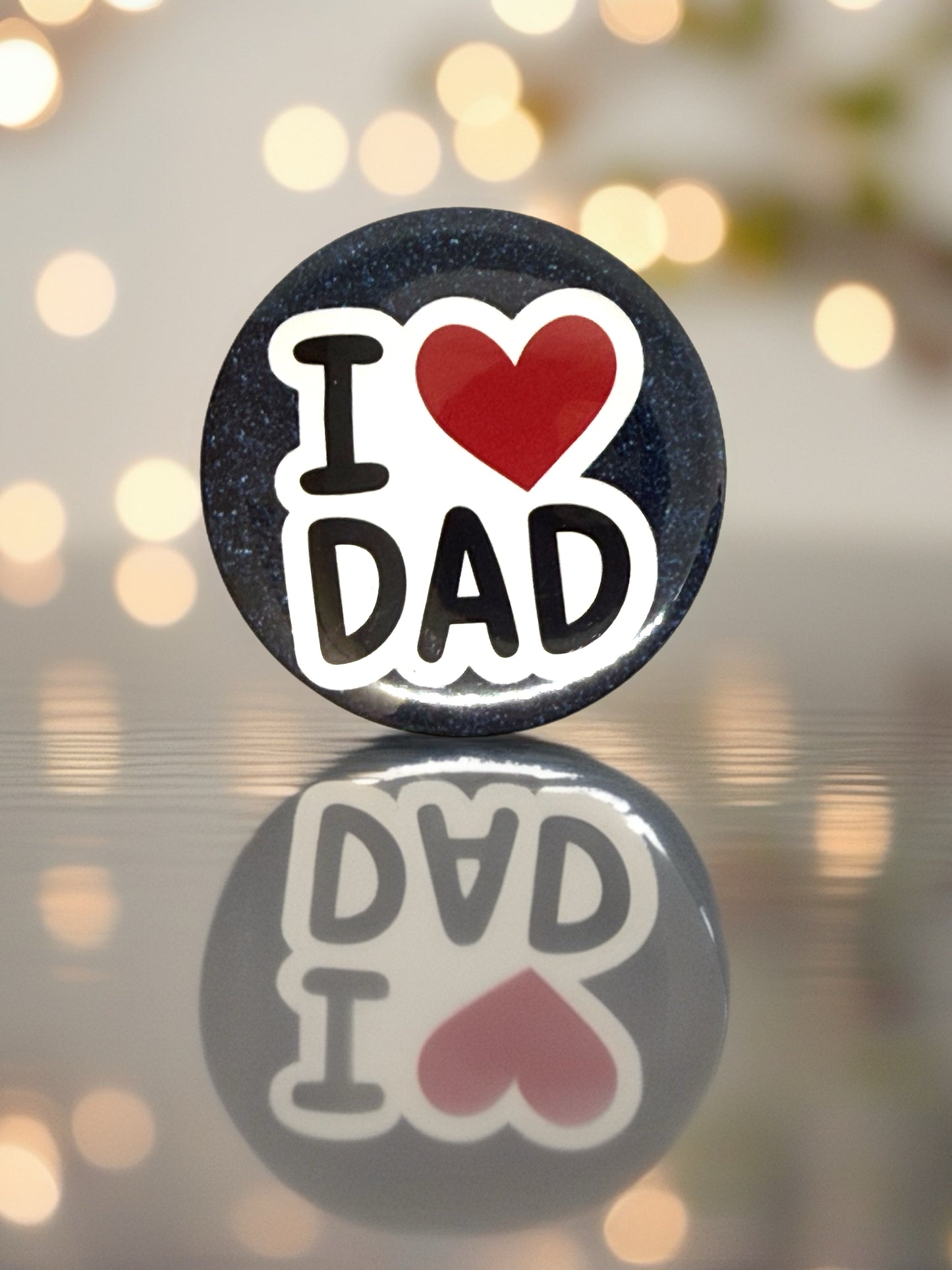 I Love Dad Bottle Opener or Pin Badge | Gift for Dad