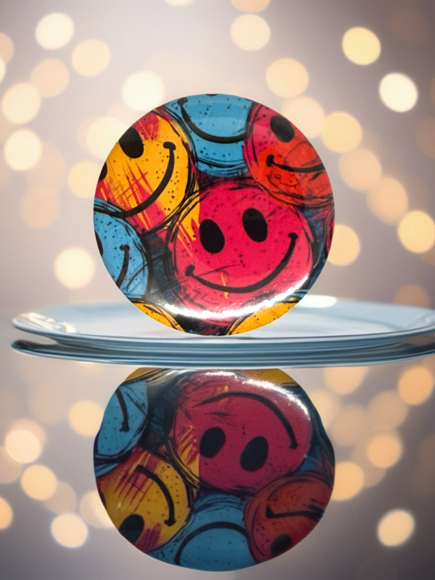 Colourful Smiley Face | Retro Pocket Mirror Gift