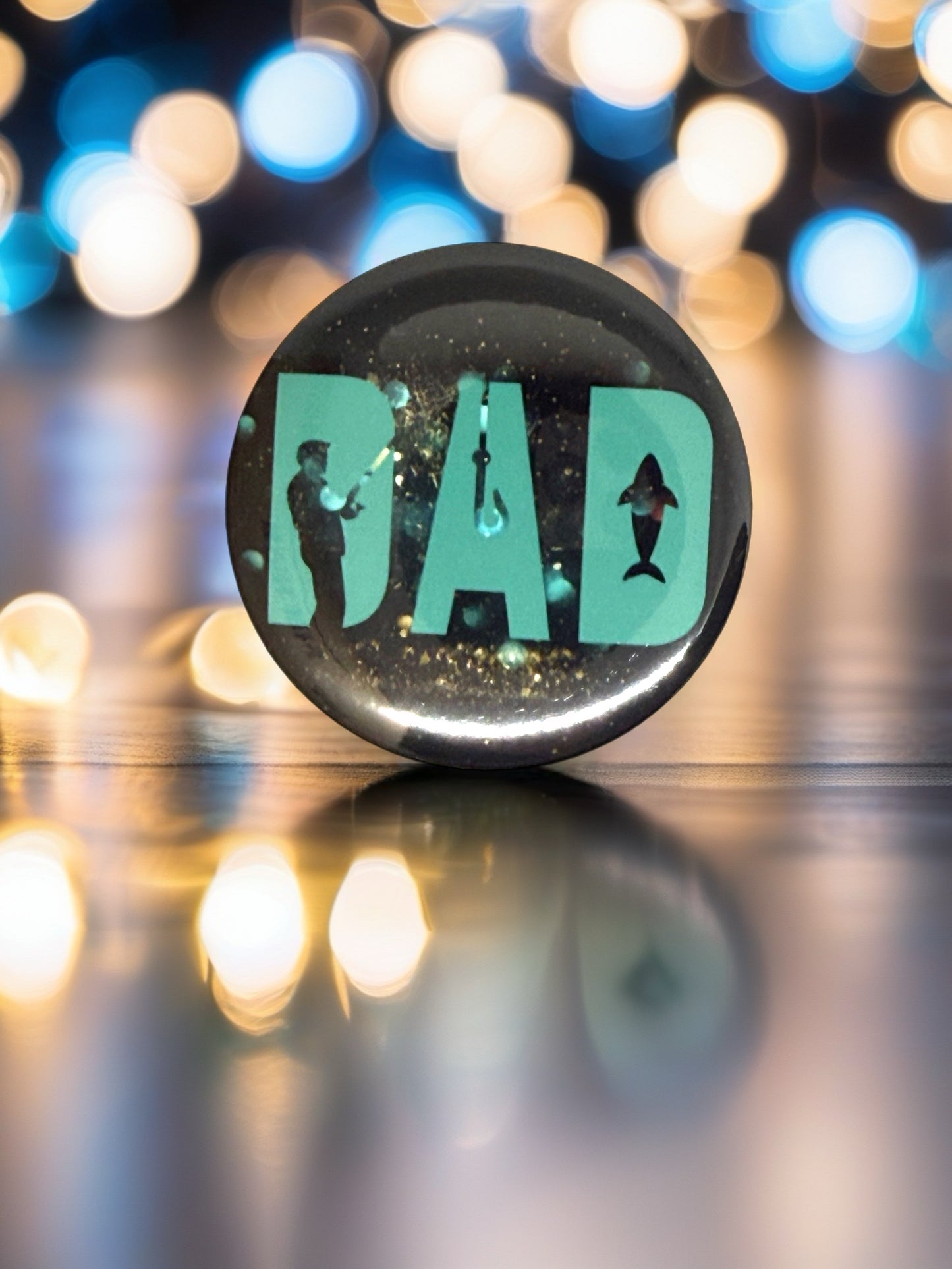 Dad Fishing Bottle Opener or Pin Badge | Gift for Fishing Dads
