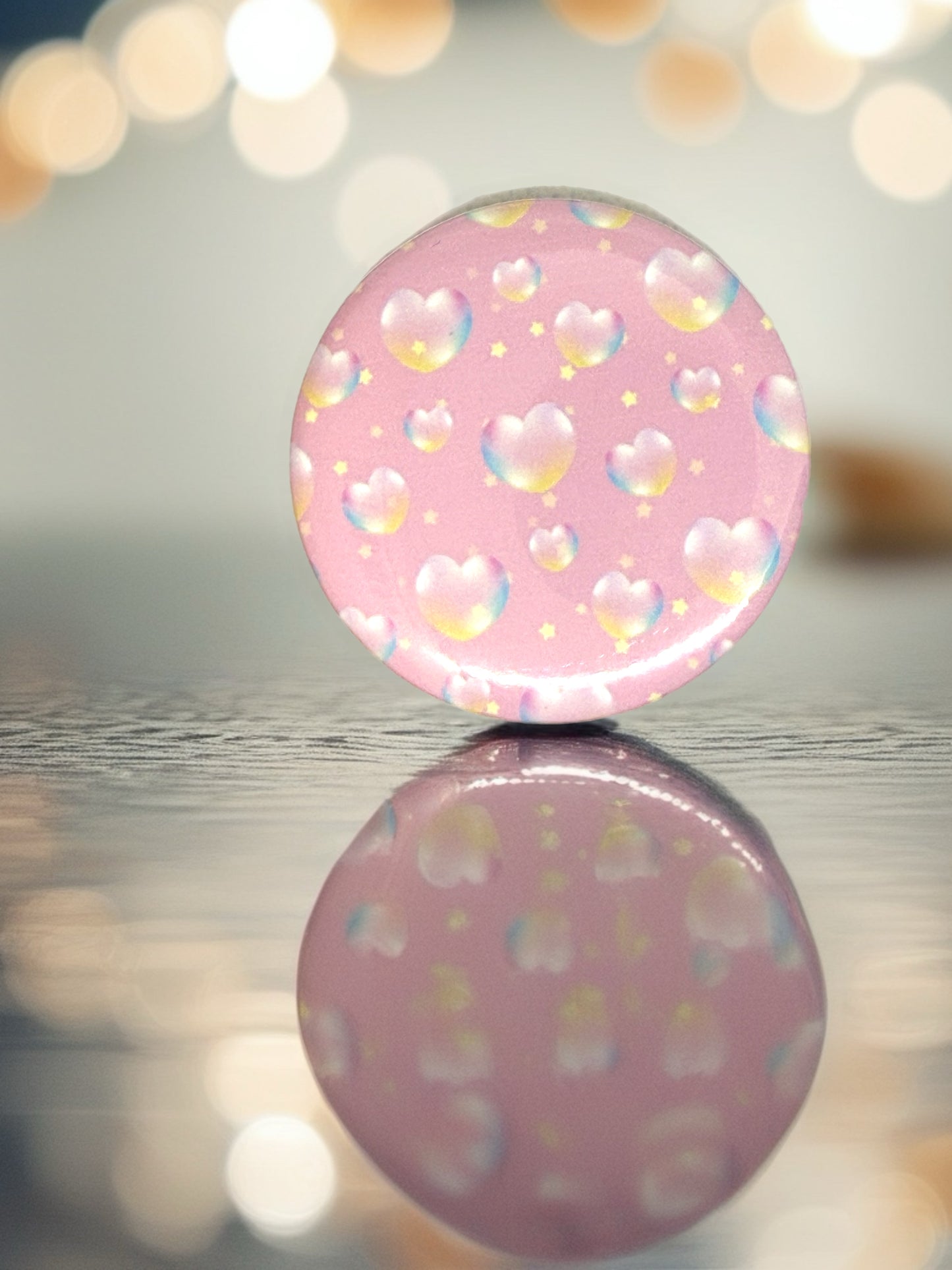 Pink Hearts Pocket Mirror | Cute Compact Makeup Mirror Gift