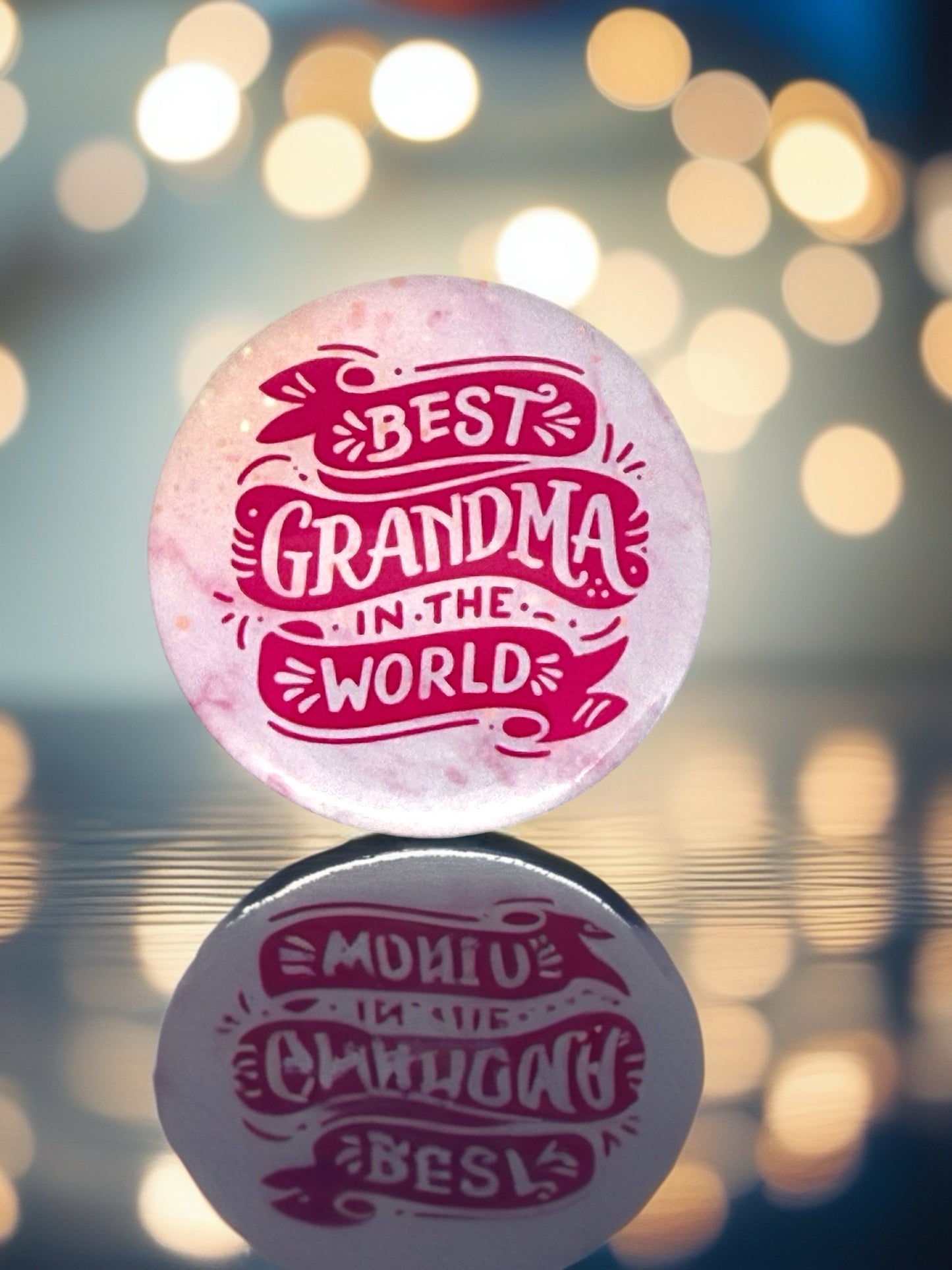 Best Grandma in the World Pocket Mirror or Pin Badge | Grandma Gift