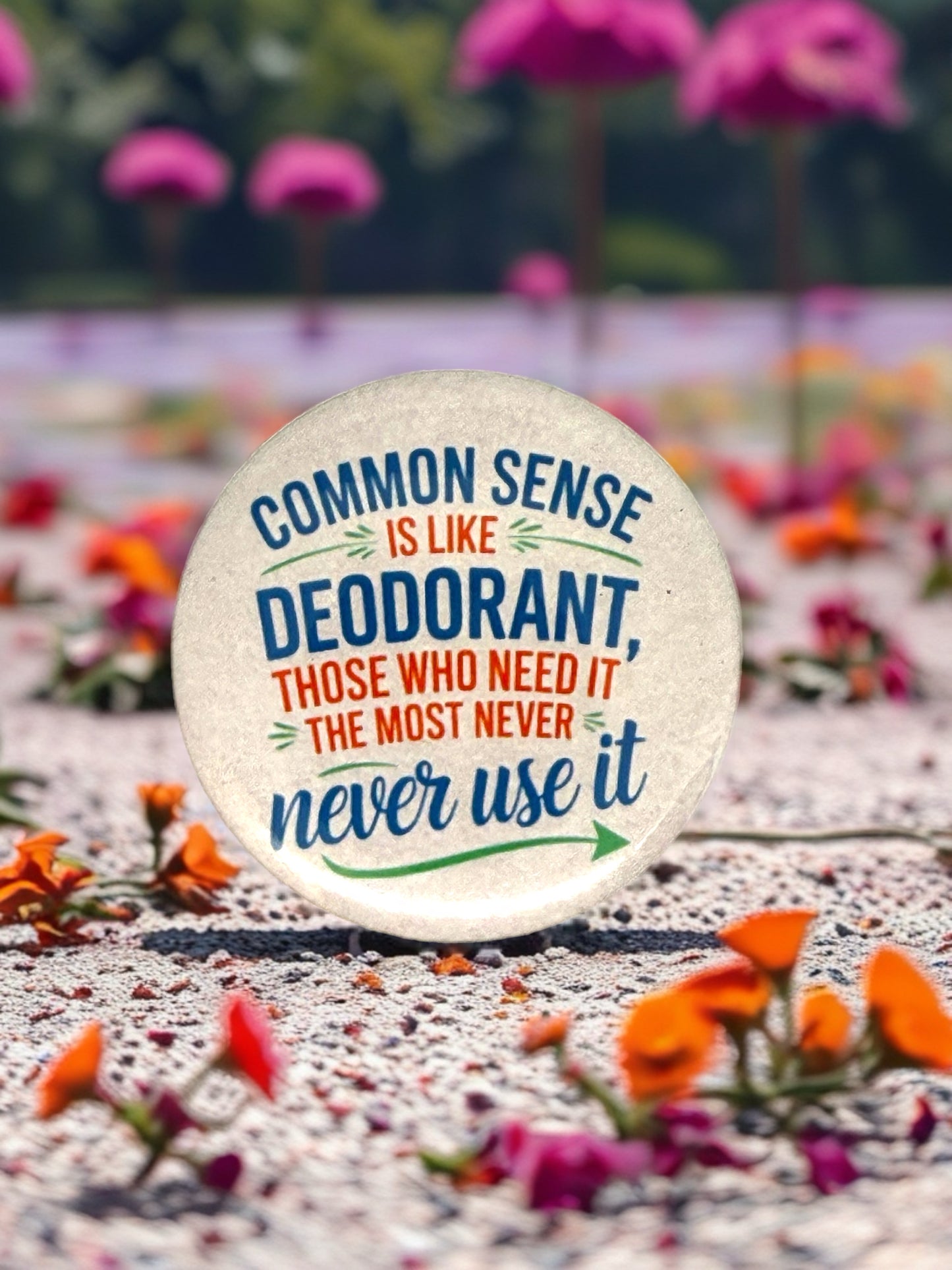 Common Sense Pin | Funny Sarcastic Badge