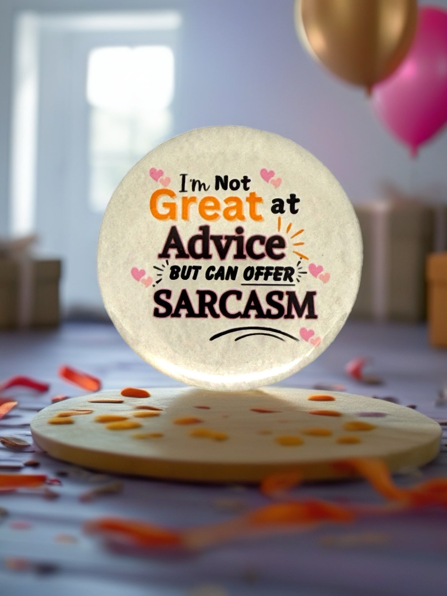 I'm Not Great at Advice But Can Offer Sarcasm Pin Badge | Funny Gift
