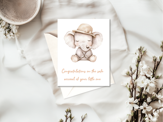 New Baby Card | High Quality Card for Parents & Showers | Neutral
