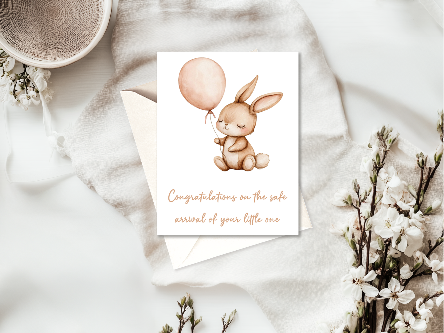 New Baby Card | High Quality Card for Parents & Showers | Neutral