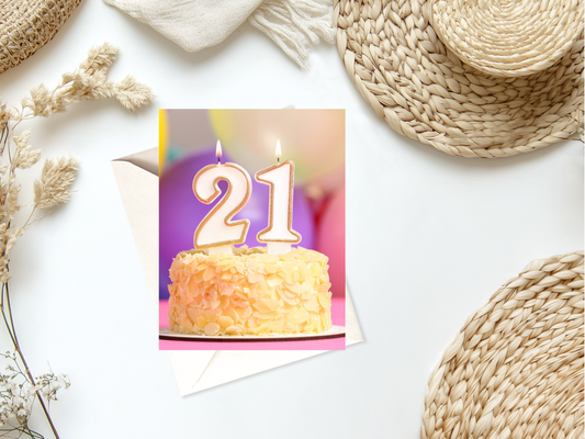 21st Birthday Card – High Quality Greeting for Milestone Celebration