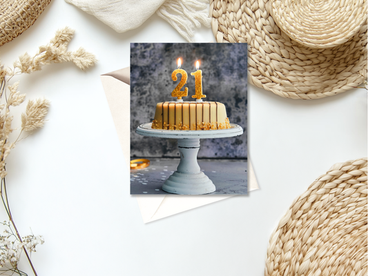 21st Birthday Card – High Quality Greeting for Milestone Celebration