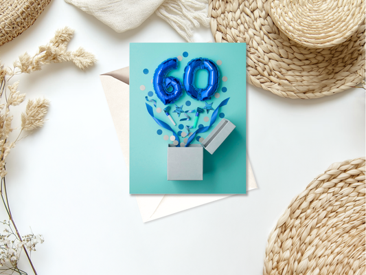 60th Birthday Card | High Quality Greeting for Milestone Celebration