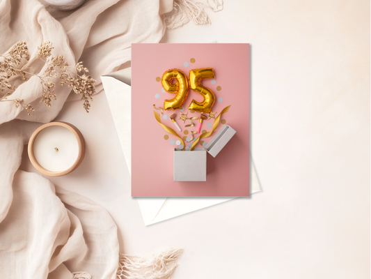95th Birthday Card | High Quality Greeting for Milestone Celebration