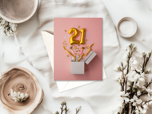 21st Birthday Card – High Quality Greeting for Milestone Celebration