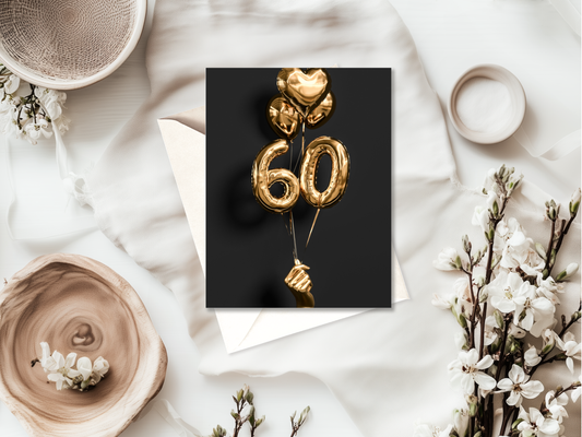 60th Birthday Card | High Quality Greeting for Milestone Celebration