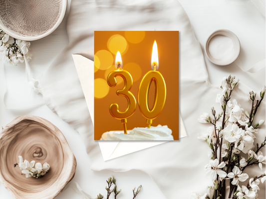 30th Birthday Card | High Quality Greeting for Milestone Celebration