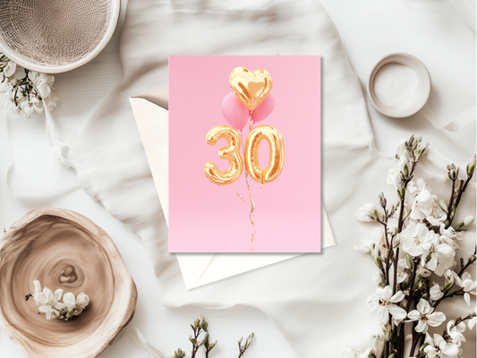 30th Birthday Card | High Quality Greeting for Milestone Celebration