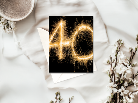 40th Birthday Card | High Quality Greeting for Milestone Celebration