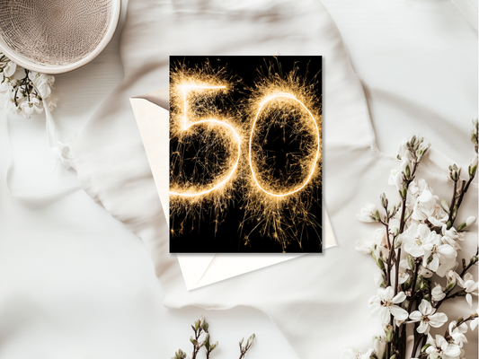 50th Birthday Card | High Quality Greeting for Milestone Celebration