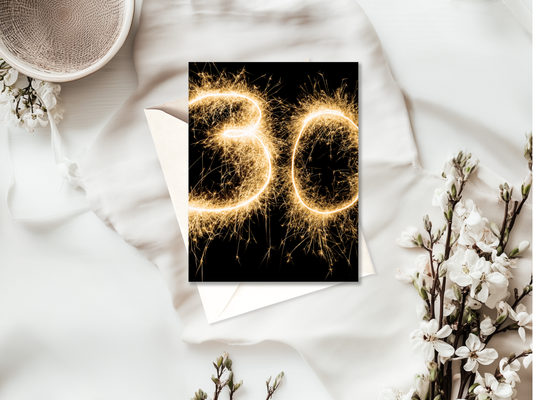 30th Birthday Card | High Quality Greeting for Milestone Celebration