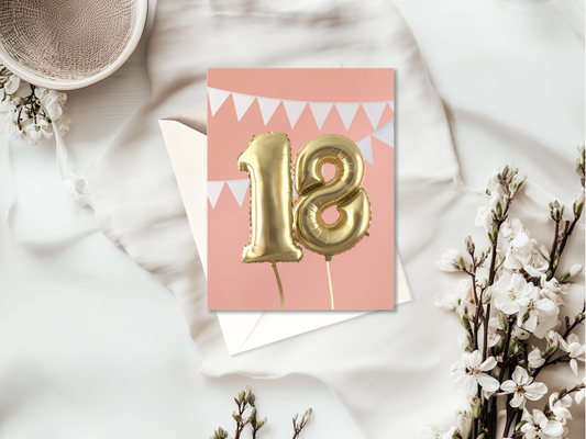 18th Birthday Card – High Quality Greeting for Milestone Celebration