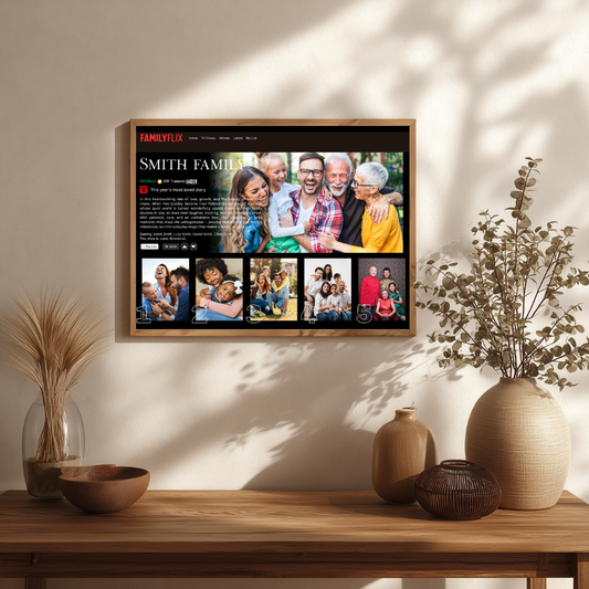 Custom FamilyFlix Print | Personalised Family Print