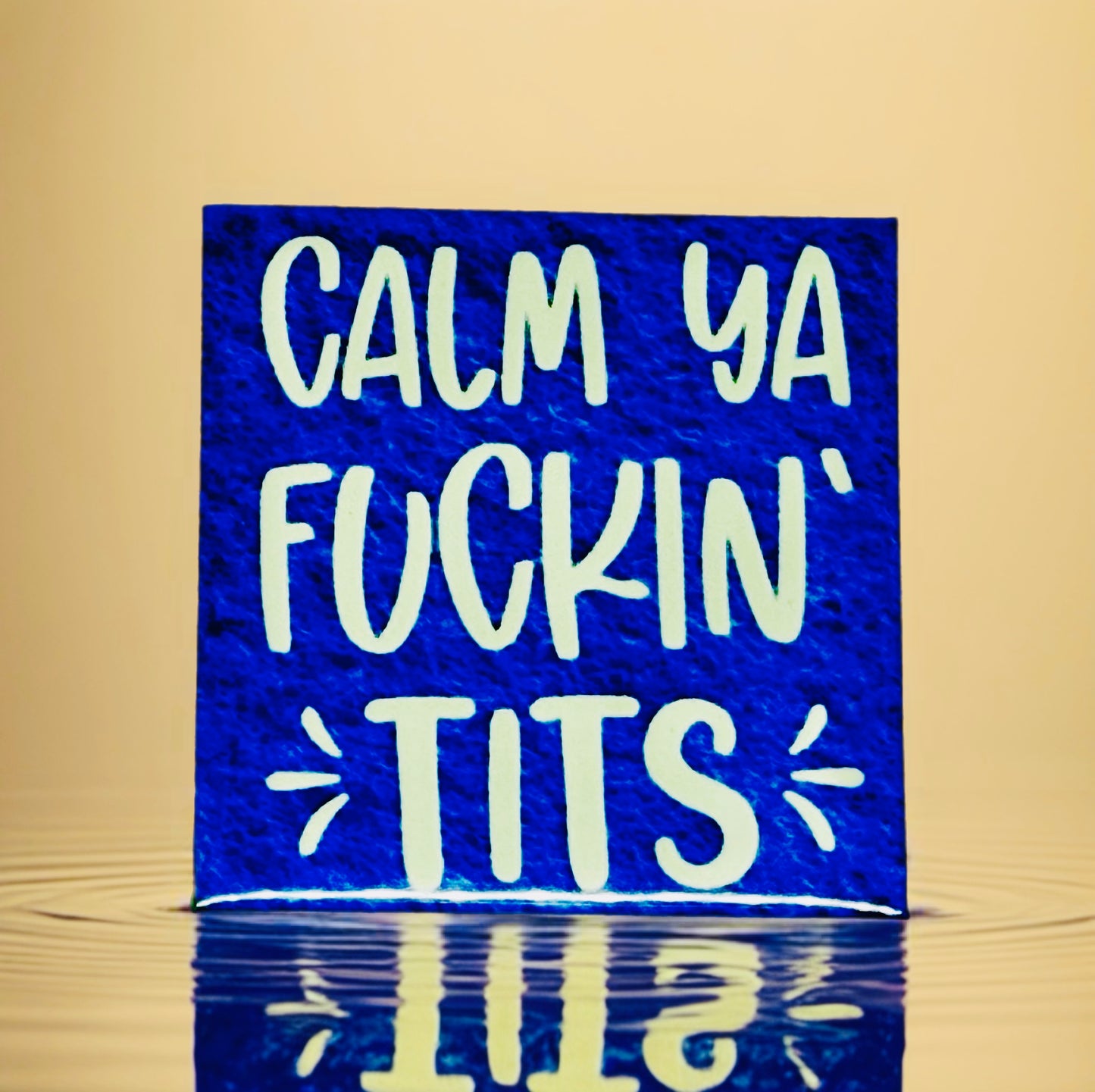 Calm Ya F***in T*ts Fridge Magnet | Bright Kitchen Décor
