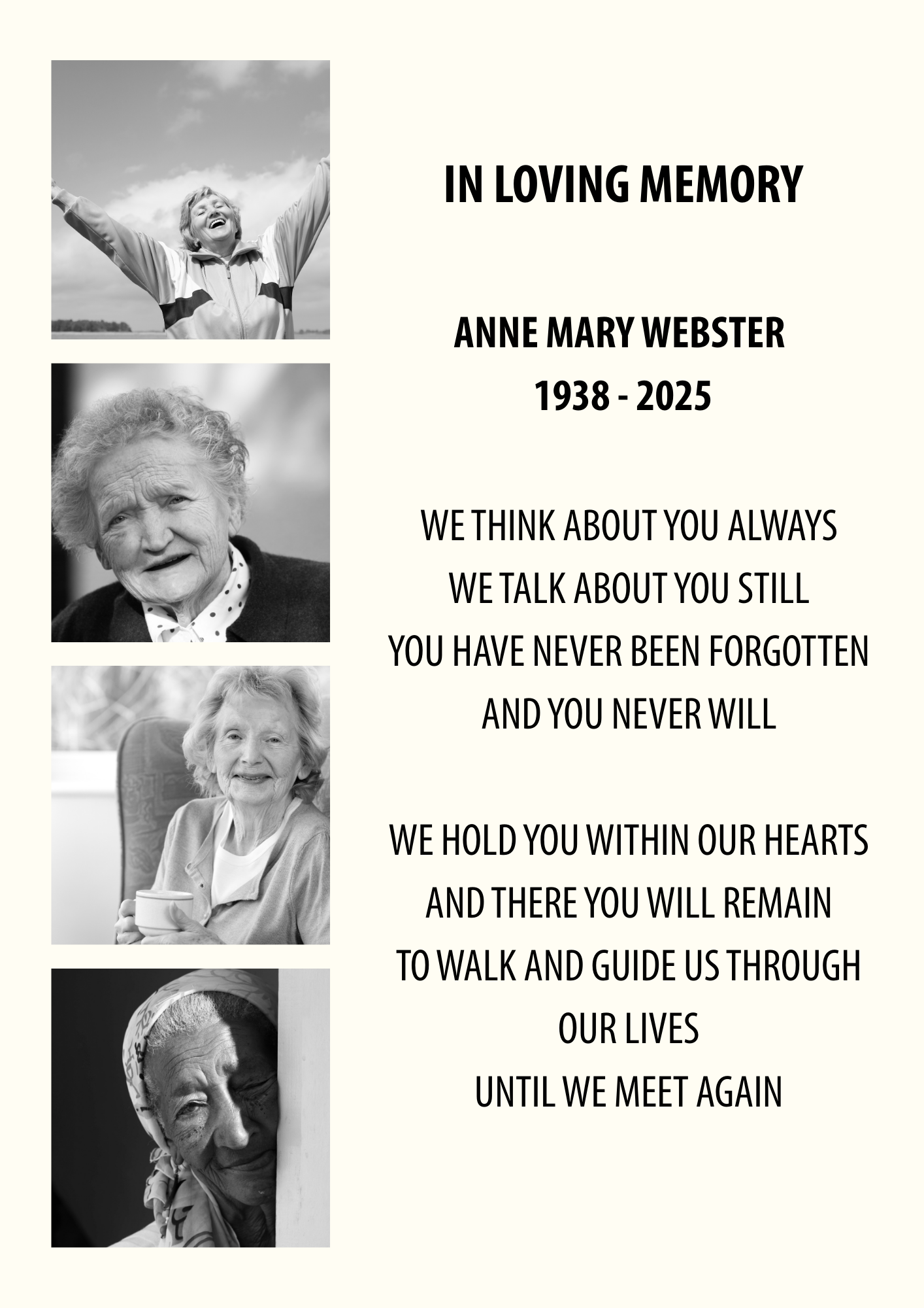 Personalised Memorial Print | In Loving Memory Photo Wall Art