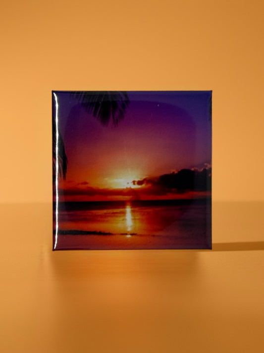 Sunset Fridge Magnet | Beach & Ocean Souvenir Gift