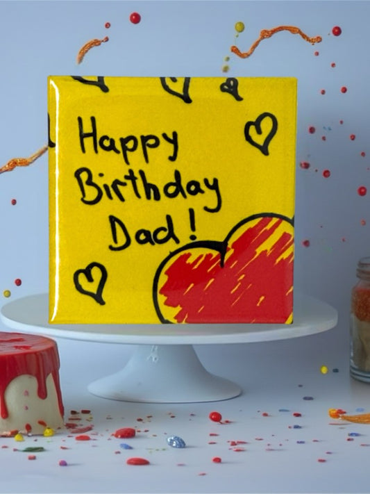 Happy Birthday Dad Fridge Magnet | Fun Gift for Dad's Birthday & Kitchen Decor