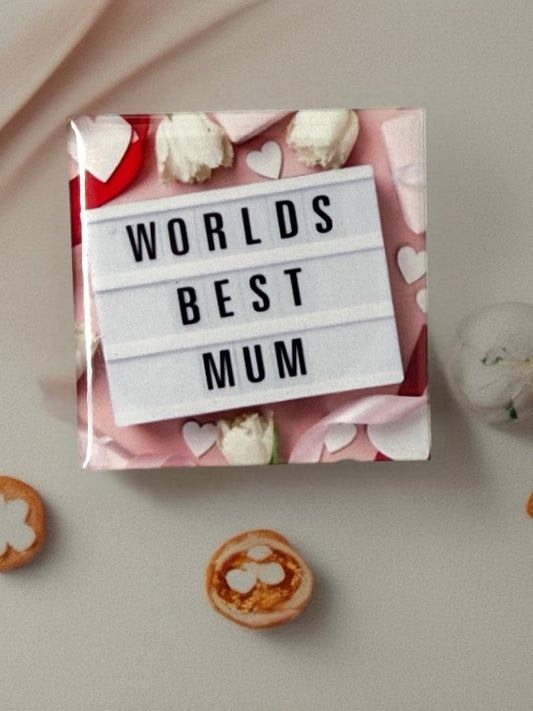 World's Best Mum Fridge Magnet | Mother's Day or Birthday Gift