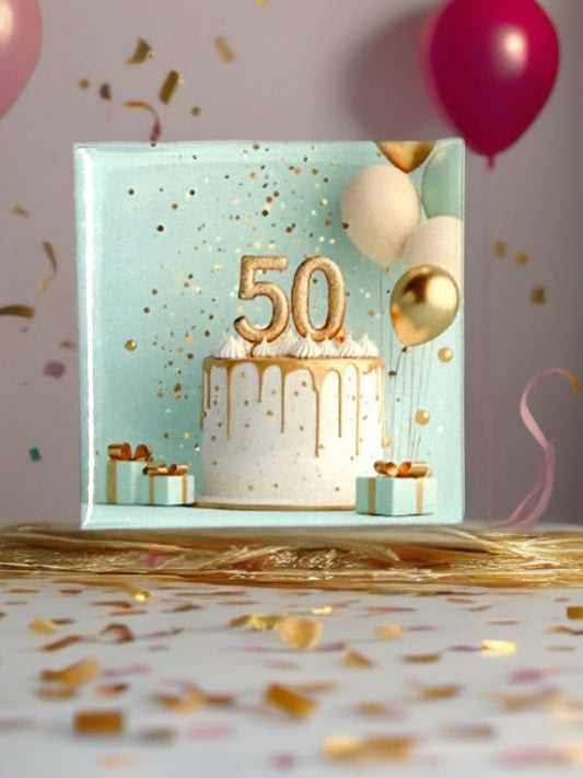 50th Birthday Fridge Magnet | Party Favour & Gift
