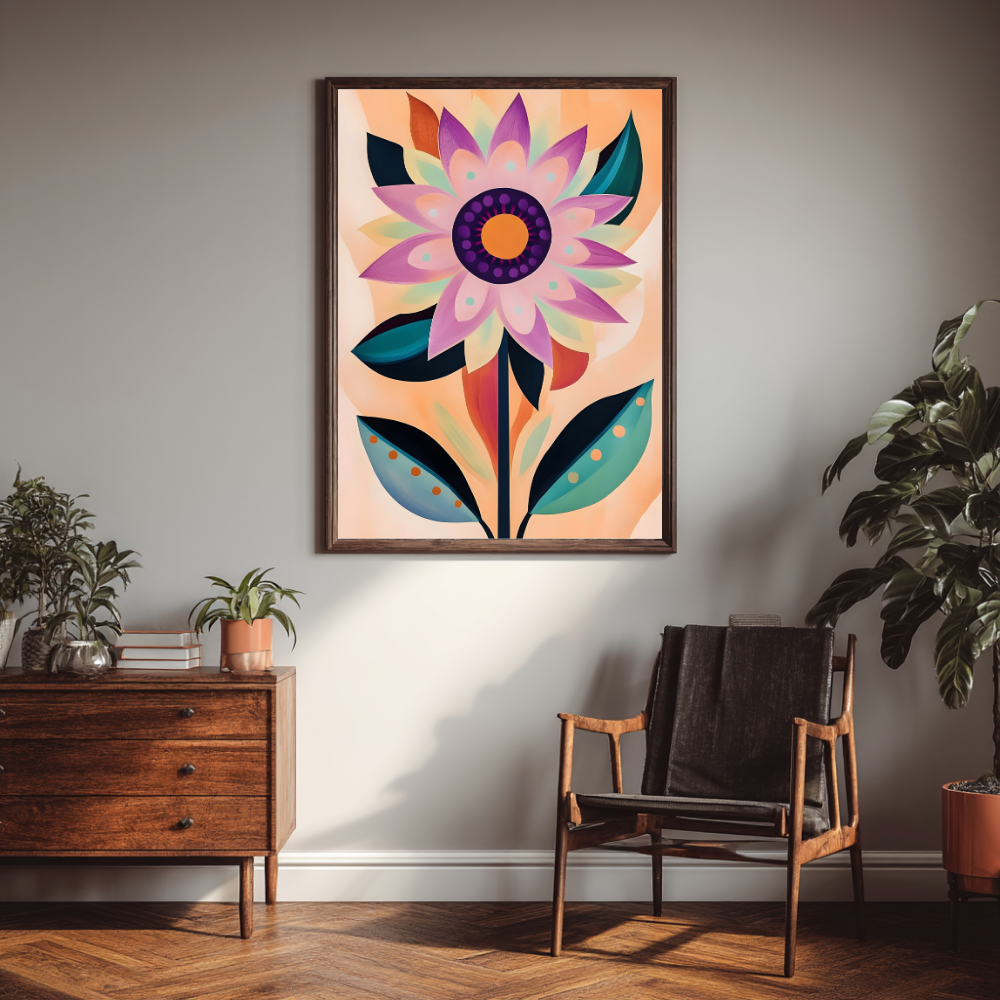 Abstract Floral Wall Art | Modern Flower Print