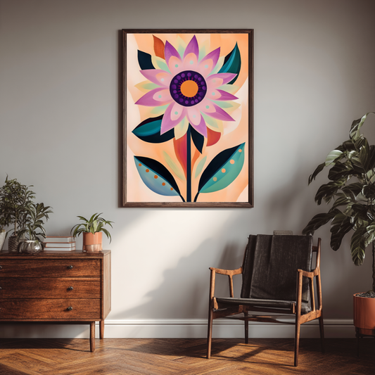 Abstract Floral Wall Art | Modern Flower Print