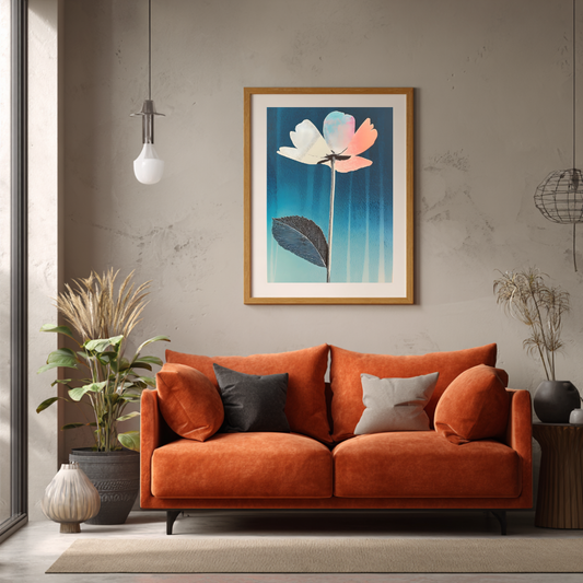 Pastel Flower Wall Art | Modern Botanical Print