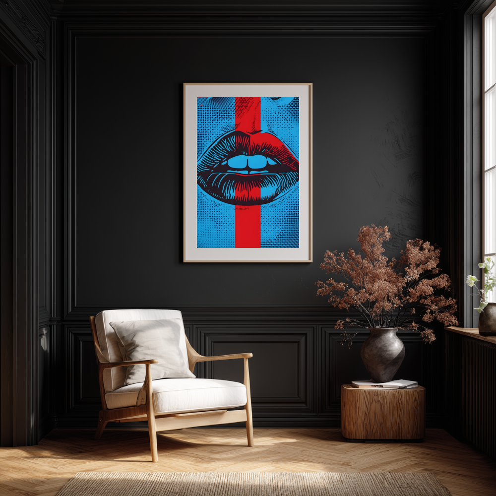 Lips Wall Art | Colourful Modern Print