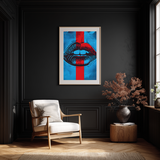 Lips Wall Art | Colourful Modern Print