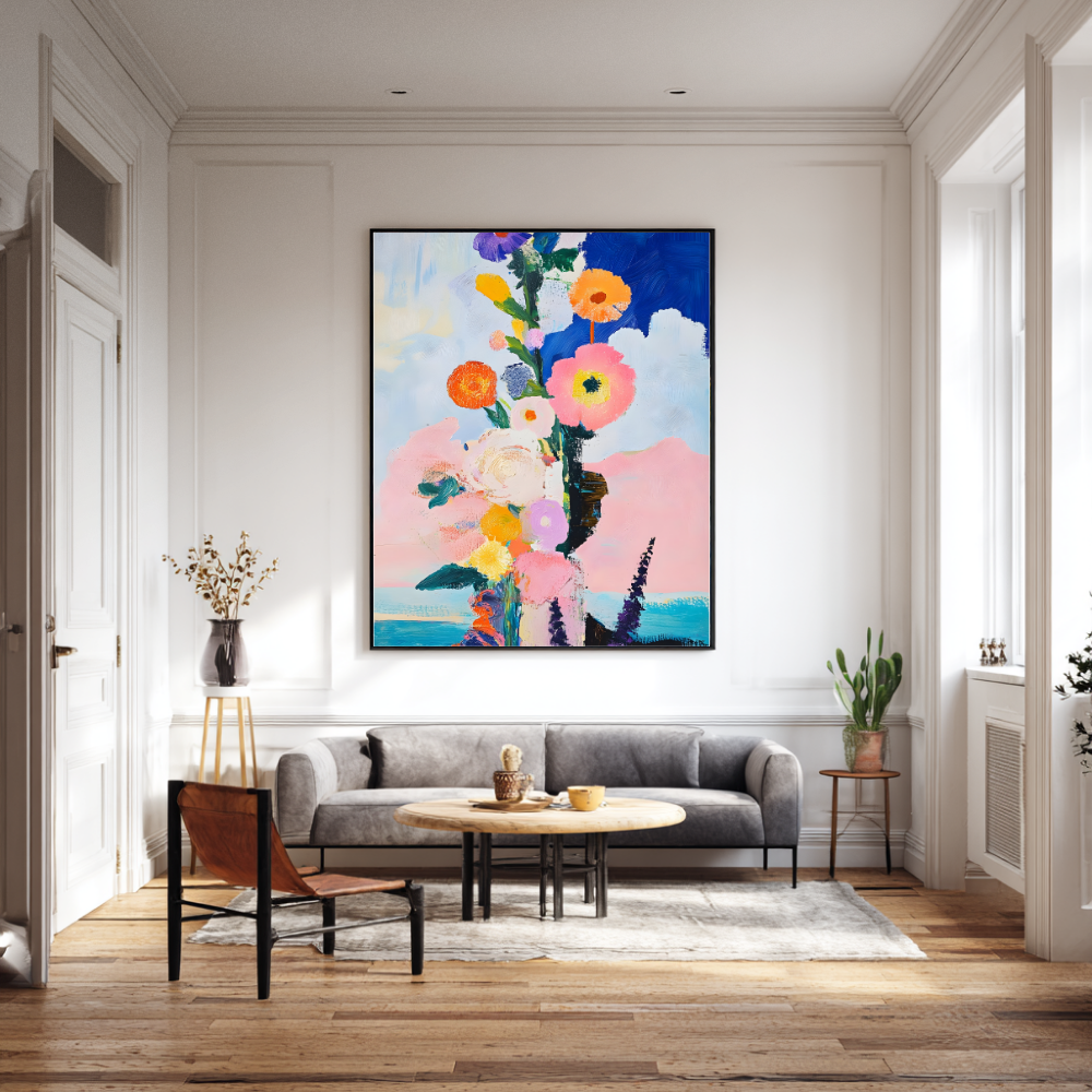Pastel Bouquet Wall Art | Colourful Floral Print