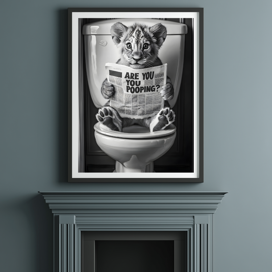 Are You Pooping Wall Print | Modern Art