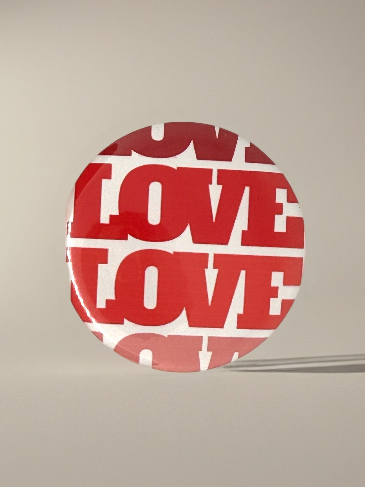 LOVE LOVE LOVE Pin Badge | Bold Minimalist Design