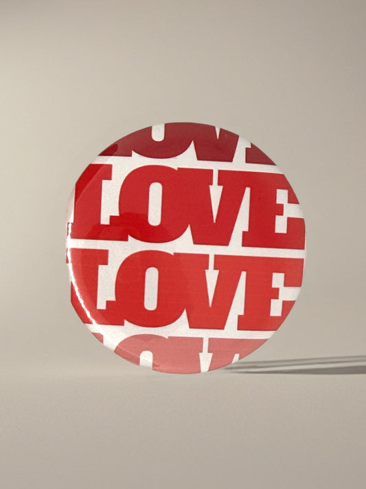 LOVE LOVE LOVE Pin Badge | Bold Minimalist Design