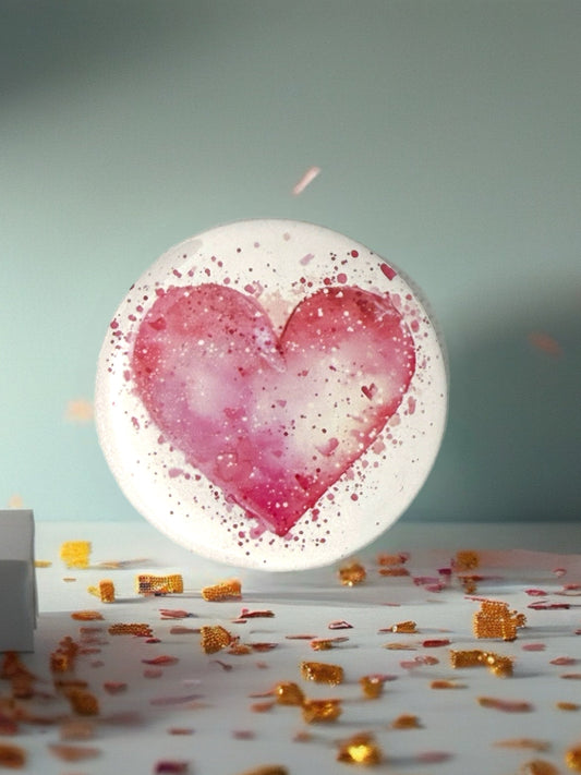 Watercolour Heart Pin | Artistic Romantic Badge