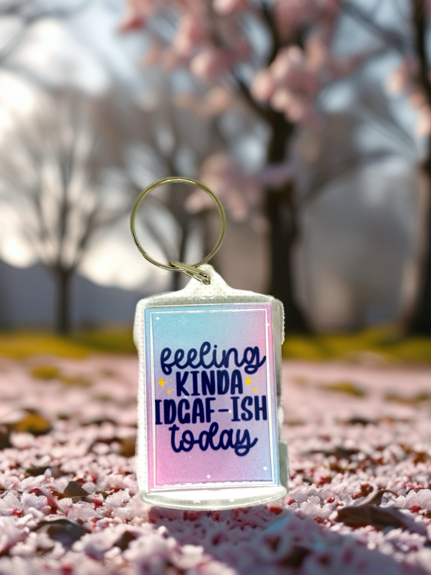 Feeling Kinda IDGAF-ish Today | Funny/Rude Acrylic Keyring | Novelty