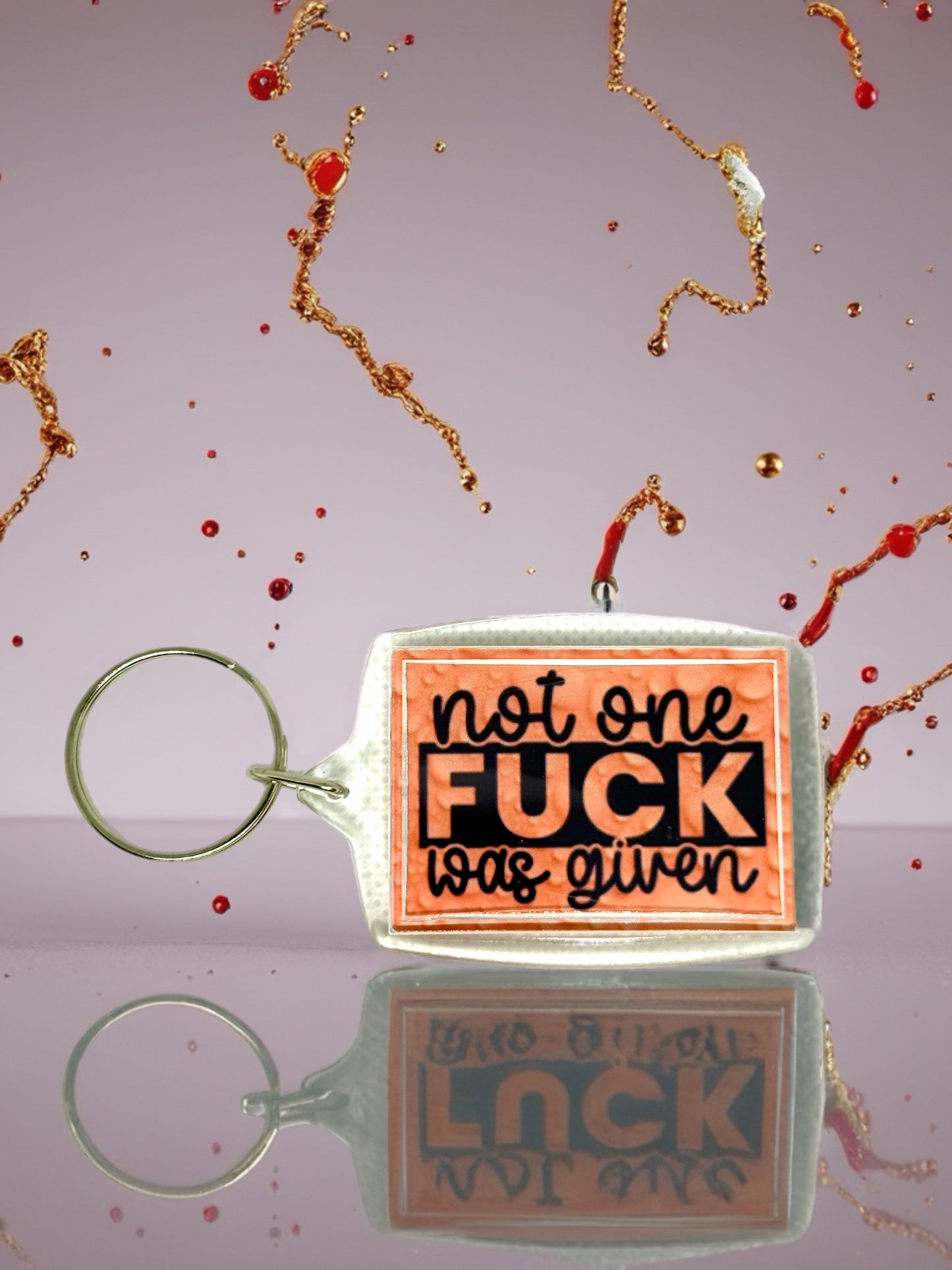 Not One F*ck Was Given | Funny/Rude Acrylic Keyring | Novelty