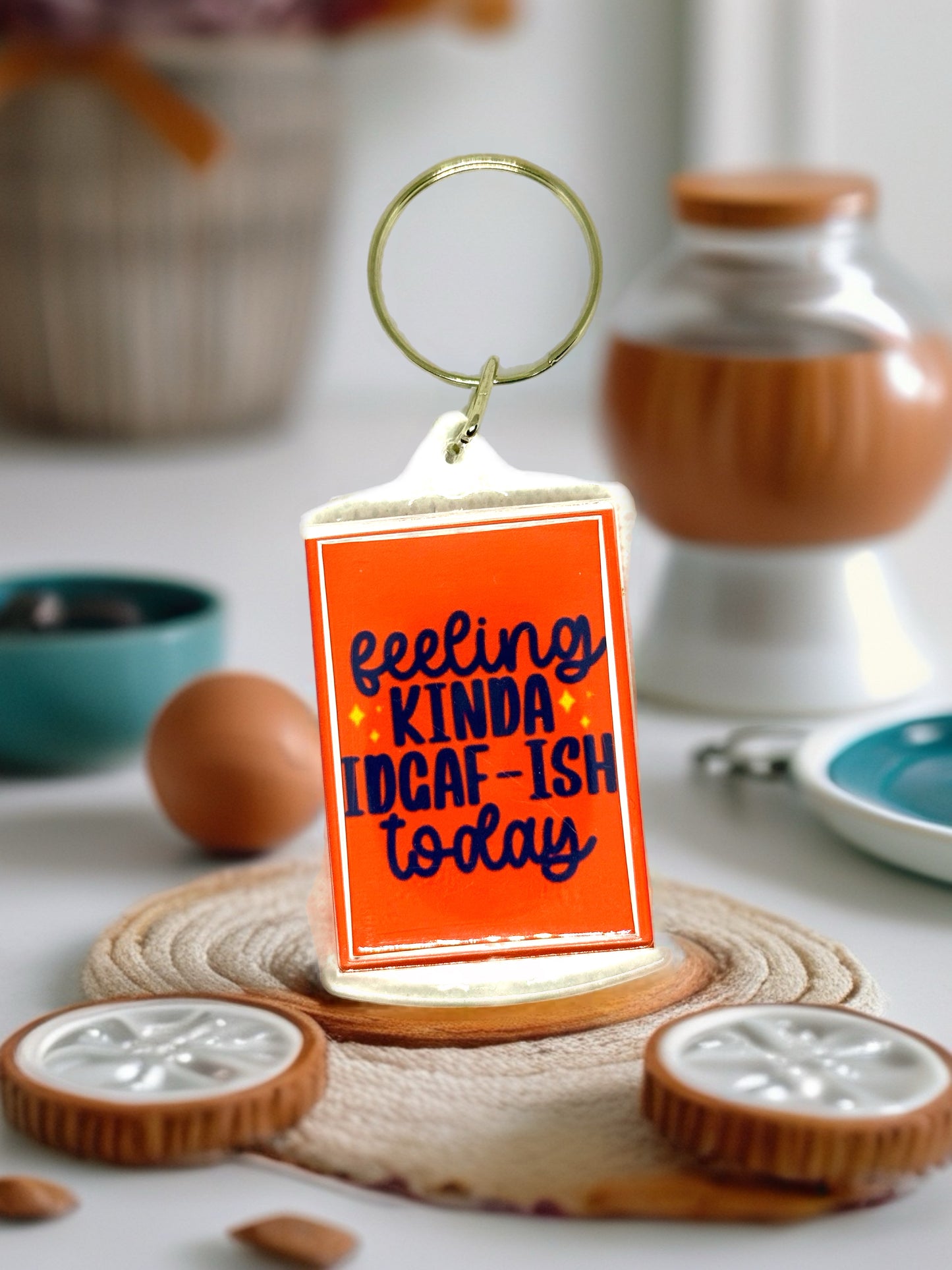 Feeling Kinda IDGAF-ish Today | Funny/Rude Acrylic Keyring | Novelty