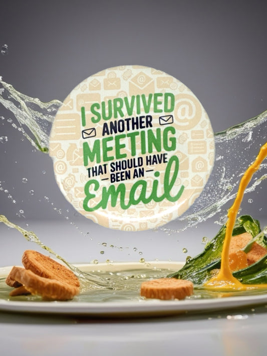 I Survived Another Meeting That Should Have Been an Email | Pin Badge