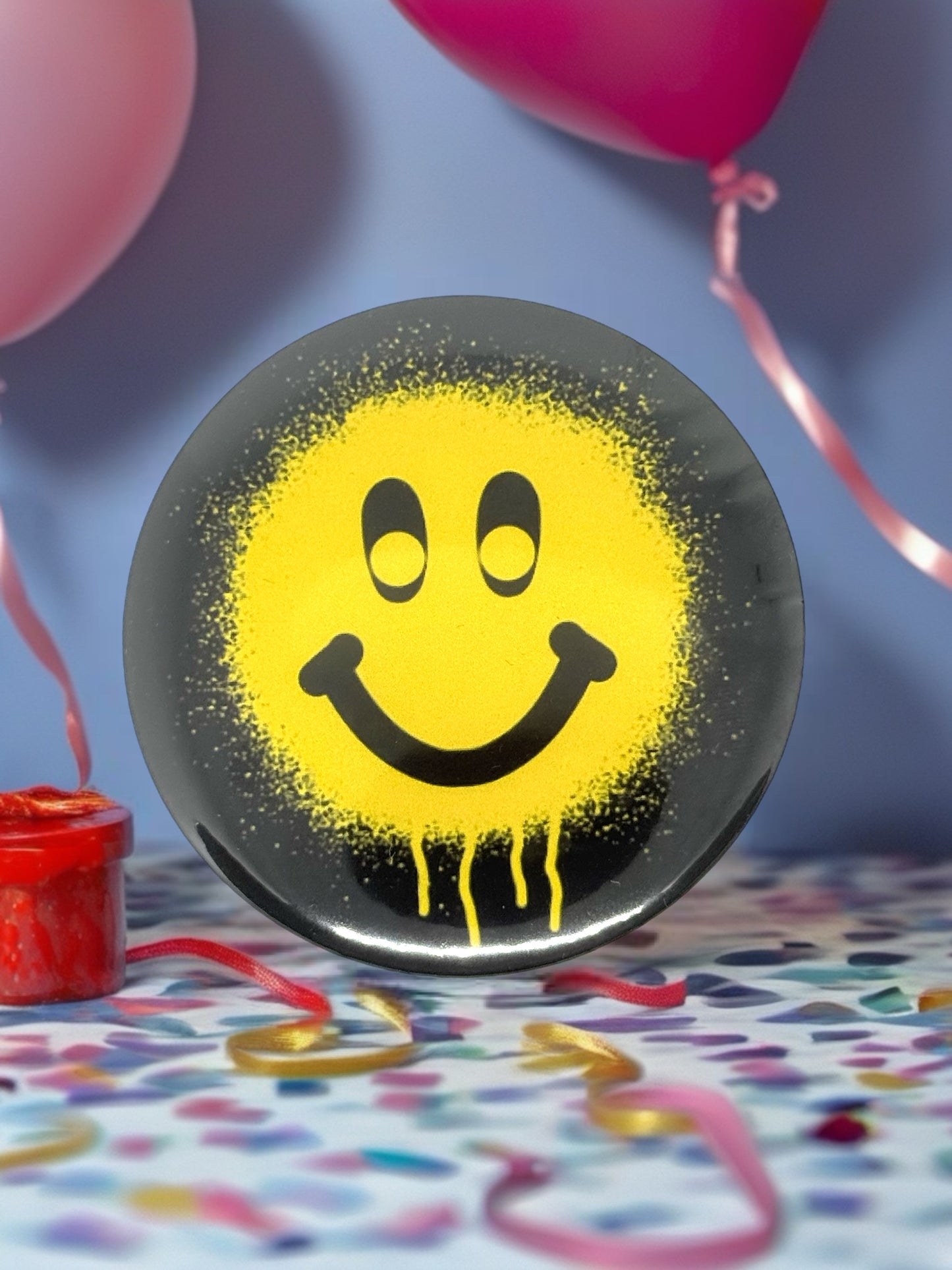 Smiley Face | Retro Graffiti Pocket Mirror | Gift