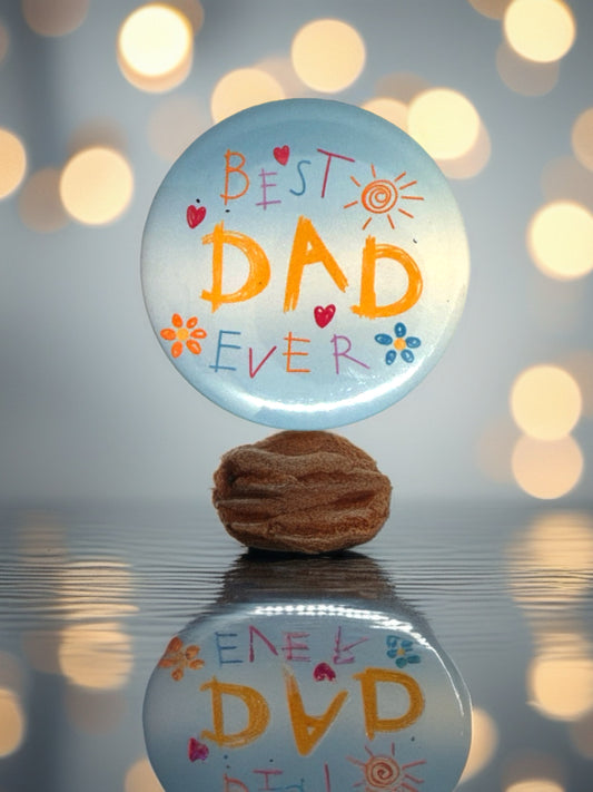 Best Dad Ever Bottle Opener or Pin Badge | Colourful Gift for Dad