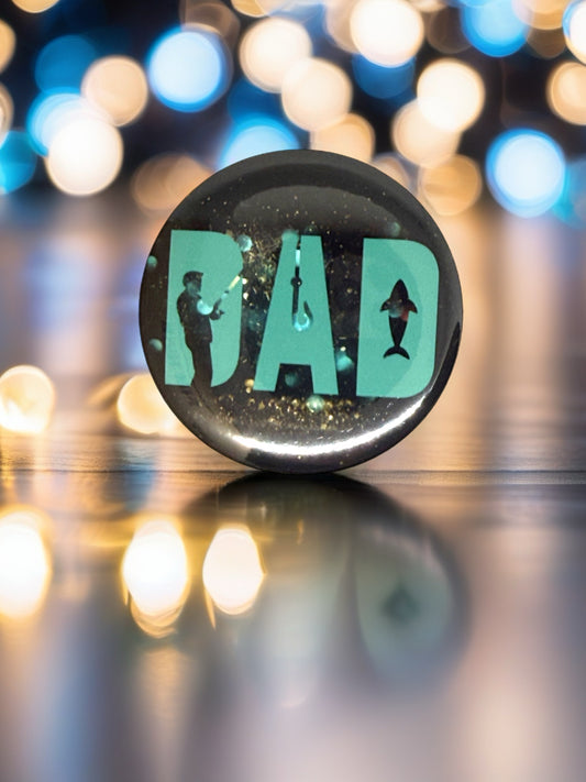 Dad Fishing Bottle Opener or Pin Badge | Gift for Fishing Dads
