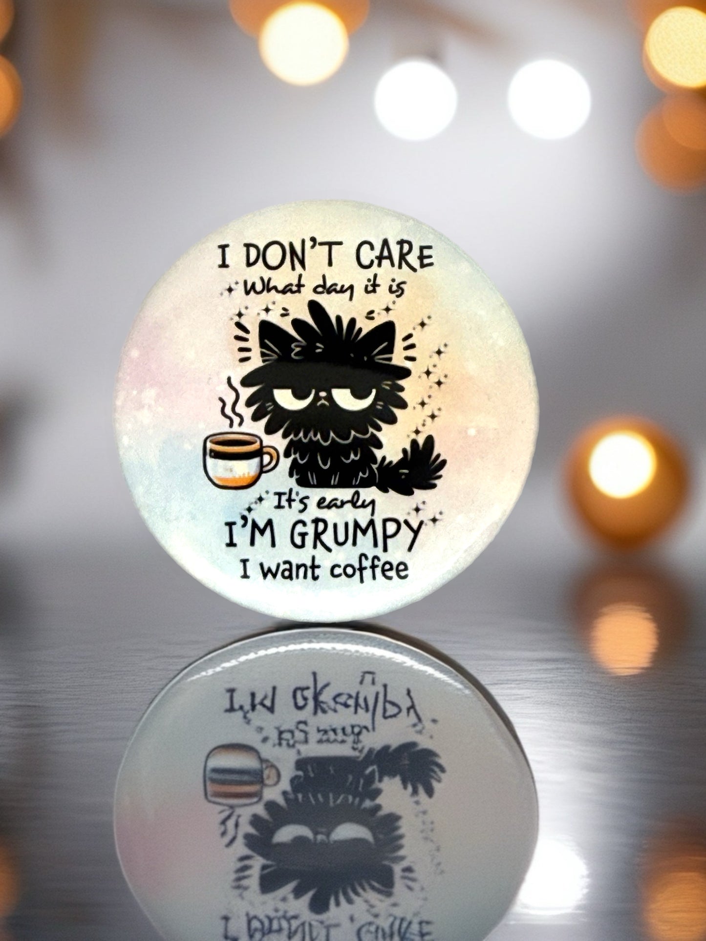 I'm Grumpy I Want Coffee Pin Badge | Funny Coffee Lover Gift